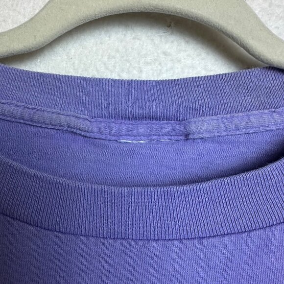 Vintage 1995 Garfield Big Logo Purple Long Sleep Shirt Warner Bros Retro Y2K - Picture 10 of 12